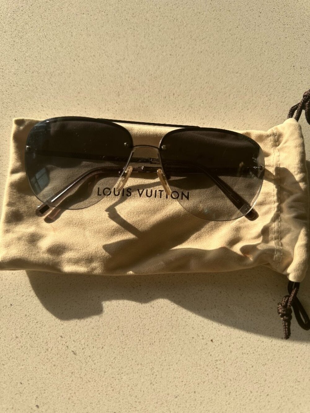 AUTHENTIC!! RARE!! Louis Vuitton Socoa Damier Aviator Sunglasses